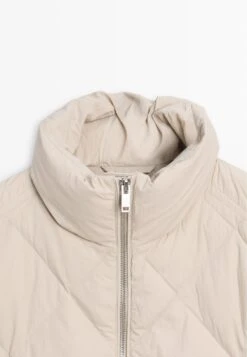 Massimo Dutti SHORT WATER-REPELLENT PUFFER - Down Jacket - Beige -Massimo Dutti Shop 6df5584b89504e959ede5bcc0f461c64