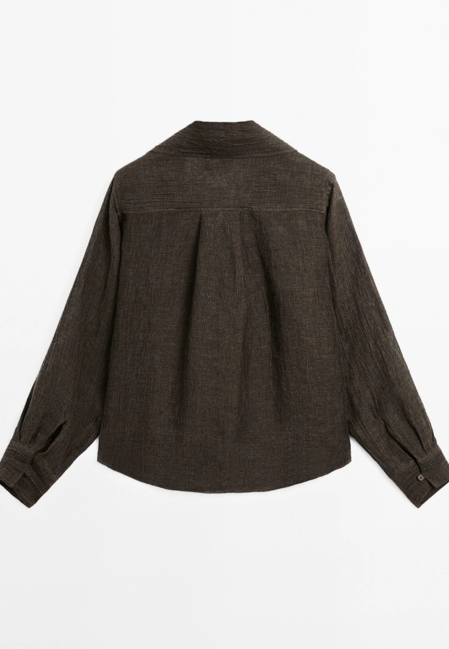 Massimo Dutti GARMENT WITH CHEST DETAIL - Blouse - Dark Brown 9 Massimo Dutti GARMENT WITH CHEST DETAIL - Blouse - Dark Brown - Image 7