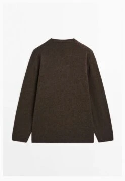 Massimo Dutti V-NECK - Jumper - Mottled Dark Brown -Massimo Dutti Shop 6e64593eebac42308e17e955e6e2df32