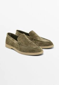 Massimo Dutti LOAFERS - Slip-ons - Khaki -Massimo Dutti Shop 6e78a79d2edf459cbb50e416c101e8b2