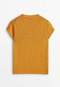 Massimo Dutti V-Neck With Short Sleeves - Basic T-Shirt - Orange -Massimo Dutti Shop 6e7bb805d3f2442d91b1f7ec275c7579