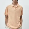 Massimo Dutti Smocked - Polo Shirt - Mottled Orange -Massimo Dutti Shop 6e9b1aea949f4789ba26d6aaf99208ff