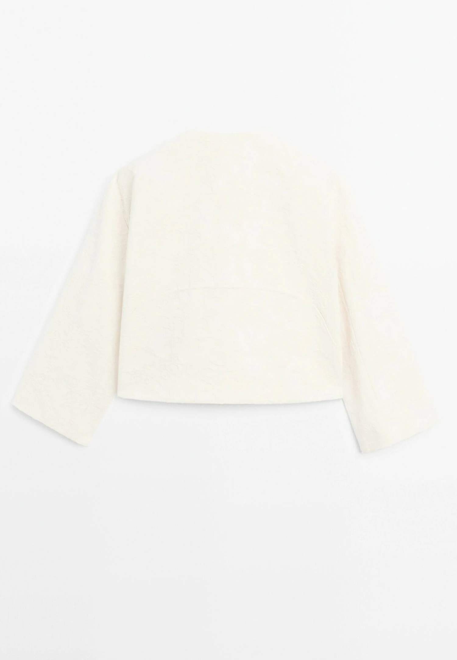 Massimo Dutti FLORAL FABRIC - Summer Jacket - Beige 9 Massimo Dutti FLORAL FABRIC - Summer Jacket - Beige - Image 7