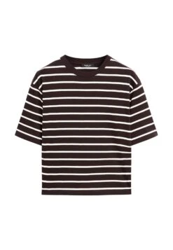 Massimo Dutti STRIPED BOXY FIT - Print T-shirt - Mottled Brown -Massimo Dutti Shop 6eebc4d132a44488b53f95d971e80792