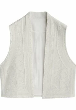 Massimo Dutti With Embroidery Detail - Waistcoat - White -Massimo Dutti Shop 6eec9ab57a01475391e2c2390138bcb1
