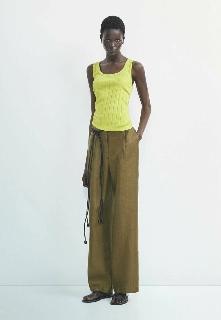 Massimo Dutti Strappy- Top - Neon Yellow 4 Massimo Dutti Strappy- Top - Neon Yellow - Image 2