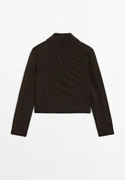 Massimo Dutti BUTTONED DOUBLE-BREASTED - Cardigan - Dark Brown -Massimo Dutti Shop 6efdf47e19094932849cac801749e0c7