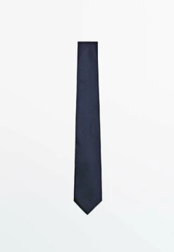 Massimo Dutti Micro Stripe - Tie - Blue Black Denim