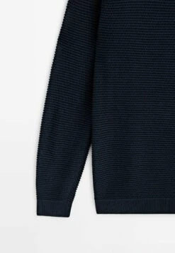 Massimo Dutti With A Crew Neck - Jumper - Blue Denim -Massimo Dutti Shop 6f0c155cfbbe44bc9c1a22fc730debc1