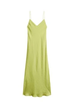 Massimo Dutti FLOWING SATIN MIDI - Cocktail Dress / Party Dress - Light Green -Massimo Dutti Shop 6f15c77f9e784e4a9456c40c08d80484