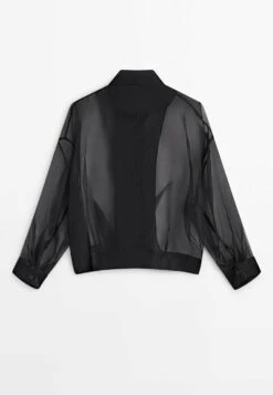 Massimo Dutti Studio-Organza- Bomber Jacket - Black -Massimo Dutti Shop 6f45686ffee94230b39ee533815a0ec1