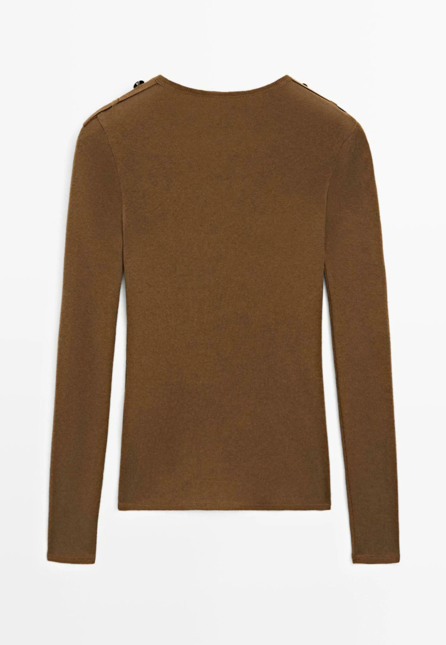 Massimo Dutti KNITWITH SHOULDER DETAIL - Jumper - Brown 9 Massimo Dutti KNITWITH SHOULDER DETAIL - Jumper - Brown - Image 7
