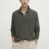 Massimo Dutti Textured- Polo Shirt - Mottled Green -Massimo Dutti Shop 6f7710c2688340579c47b80d8995ebcb
