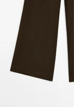 Massimo Dutti HIGH-WAIST WIDE-LEG - Trousers - Dark Brown -Massimo Dutti Shop 6f7eca6c4dc34f45a9a11fe93e826108