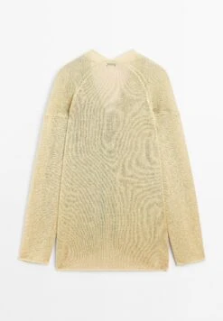 Massimo Dutti OVERSIZE FINE WITH BUTTONS - Cardigan - Yellow -Massimo Dutti Shop 6fa475cb0838489f8d478ba4b3943286