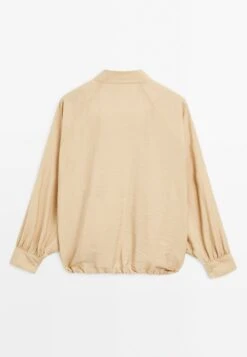 Massimo Dutti LOOSE-FITTING WITH DRAWSTRING DETAIL - Bomber Jacket - Beige -Massimo Dutti Shop 6fbb72cf59ac444a95eb60174fba62c0