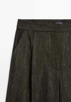 Massimo Dutti DARTED FLECKED - Trousers - Black -Massimo Dutti Shop 6fbd7a2a48d84cba82a8d7d50a436375