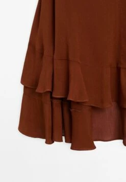 Massimo Dutti CAPE-STYLE GARMENT WITH RUFFLES - Blouse - Bordeaux -Massimo Dutti Shop 6fd747eff3d3405c89e36bed80643c5d