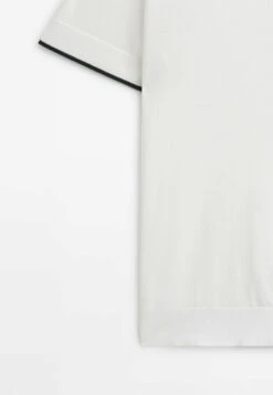 Massimo Dutti Contrast Short Sleeve- Polo Shirt - White -Massimo Dutti Shop 6ff1e19bdbbc47faa6d3ba3b0ac43eb7