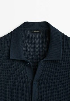 Massimo Dutti Crochet With Buttoned- Shirt - Blue Denim -Massimo Dutti Shop 6ff292a4f7d44da58b28cf66960899fb