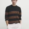 Massimo Dutti Striped Crew Neck - Jumper - Black -Massimo Dutti Shop 700e060b36d347fb8d58ddf1821c5c26