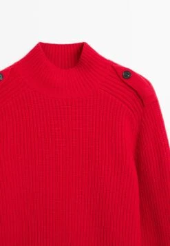 Massimo Dutti HIGH NECK WITH SHOULDER DETAIL - Jumper - Red -Massimo Dutti Shop 7026640fd93b4e44a3204a4f36bbeca5