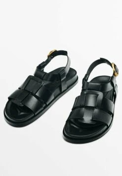 Massimo Dutti With Wide Straps - Sandals - Black -Massimo Dutti Shop 70404b52ba6d45848a6361e35207503b