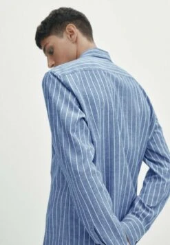 Massimo Dutti Soft Wash Striped - Shirt - Blue -Massimo Dutti Shop 706c9bfd4f8f4e07b484038981afee00