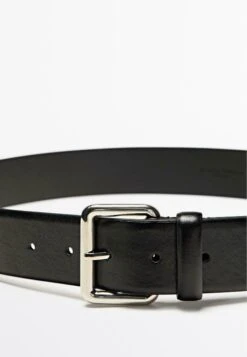 Massimo Dutti WITH SQUARE BUCKLE - Belt Business - Black -Massimo Dutti Shop 70774ea093154cddbe21b39284adf2ac
