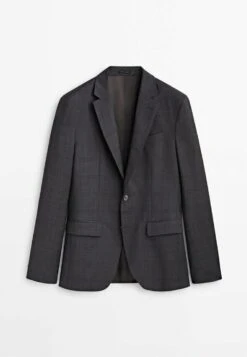 Massimo Dutti Check Super - Suit Jacket - Grey -Massimo Dutti Shop 708b0f887884441795aa43503f39c8ba