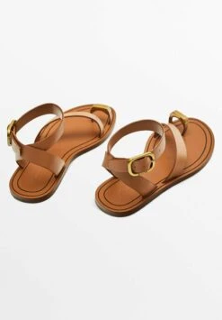 Massimo Dutti Flat Slider With Metallic Piece - T-Bar Sandals - Brown 10 Massimo Dutti Flat Slider With Metallic Piece - T-Bar Sandals - Brown -Massimo Dutti Shop 70b5a91809d34fd190ea82f0b1b92092