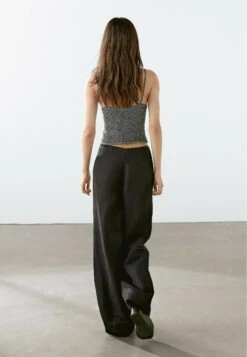 Massimo Dutti STRAPPY ROUND NECK - Top - Grey -Massimo Dutti Shop 70de9473ade741869132218786ffb67a