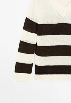 Massimo Dutti STRIPED V-NECK WITH LONG SLEEVE - Jumper - Beige 18 Massimo Dutti STRIPED V-NECK WITH LONG SLEEVE - Jumper - Beige -Massimo Dutti Shop 70efb3b6de8843fcb67d89886706df05
