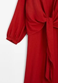 Massimo Dutti MIDI WITH KNOTTED NECKLINE - Cocktail Dress / Party Dress - Red -Massimo Dutti Shop 7120b6cffa9d45adb79e4ed858154494