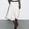 Massimo Dutti MIDI WITH YOKE AND FLOUNCE - A-line Skirt - Beige -Massimo Dutti Shop 7131a2011ad54803859d5b23f94e3834