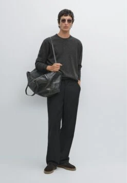 Massimo Dutti CREW NECK LONG SLEEVE - Jumper - Dark Grey -Massimo Dutti Shop 71375e705fa5469c92305fe73cbfdc0a