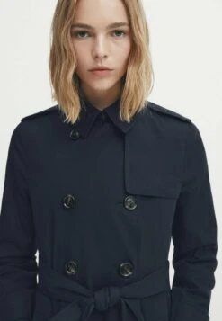 Massimo Dutti With Belt- Trenchcoat - Dark Blue 14 Massimo Dutti With Belt- Trenchcoat - Dark Blue -Massimo Dutti Shop 714d75eee06f4f108b58b307bf536844