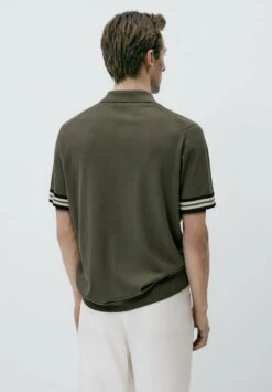 Massimo Dutti Contrast Short Sleeve - Polo Shirt - Khaki 13 Massimo Dutti Contrast Short Sleeve - Polo Shirt - Khaki -Massimo Dutti Shop 717252a5f30b4cb48a35eee7911d363d