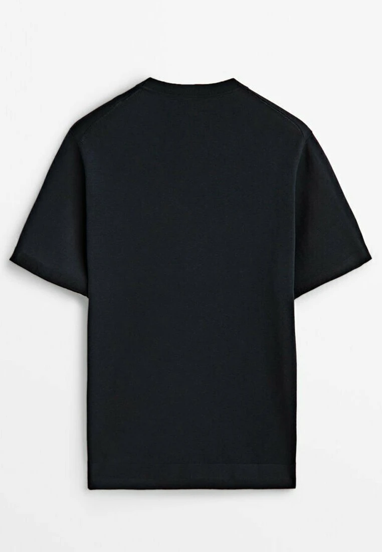 Massimo Dutti Studio - Short Sleeve - Basic T-Shirt - Blue 8 Massimo Dutti Studio - Short Sleeve - Basic T-Shirt - Blue - Image 6