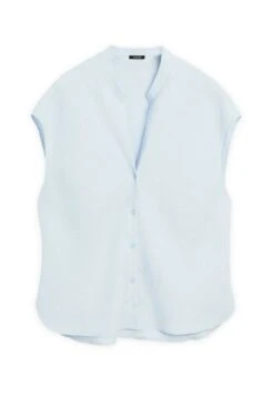 Massimo Dutti FLOWING OPEN NECK - Blouse - Light Blue -Massimo Dutti Shop 718a90e73f3c4bd39cbf3eb084d615be 1