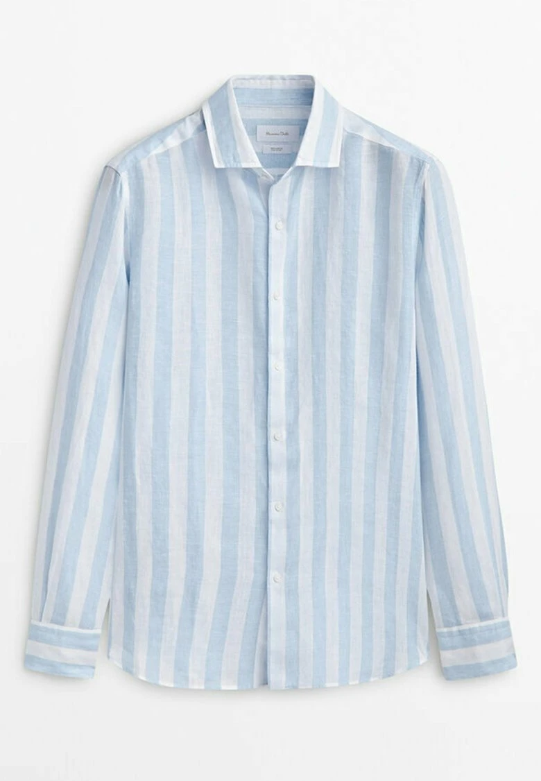 Massimo Dutti Striped - Shirt - Light Blue 11 Massimo Dutti Striped - Shirt - Light Blue - Image 9