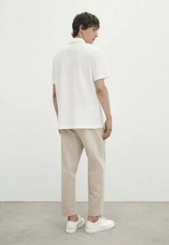 Massimo Dutti Short Sleeve Diagonal Micro - Polo Shirt - Beige -Massimo Dutti Shop 71ef019193b24126bb9e76ea215fab2f