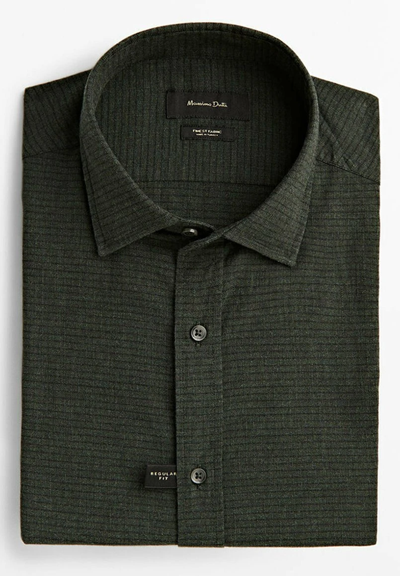Massimo Dutti Regular Fit Check - Shirt - Dark Green 12 Massimo Dutti Regular Fit Check - Shirt - Dark Green - Image 10