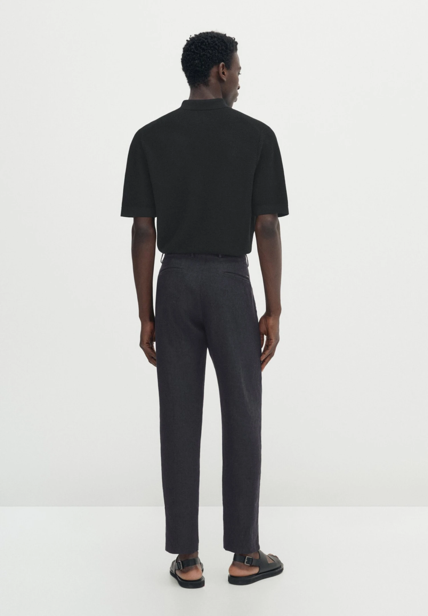 Massimo Dutti Tapered Fit - Chinos - Dark Grey 5 Massimo Dutti Tapered Fit - Chinos - Dark Grey - Image 3