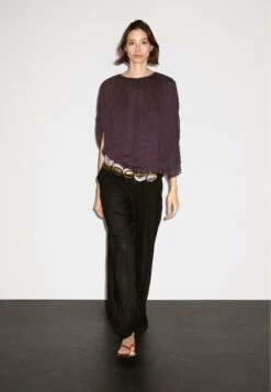 Massimo Dutti SHORT DOUBLE-LAYER CAPE - Blouse - Mottled Lilac