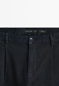 Massimo Dutti Voluminous Darted - Jeans Tapered Fit - Dark Blue -Massimo Dutti Shop 72359723c06647e4b3c6ab7ee1ea0ddc