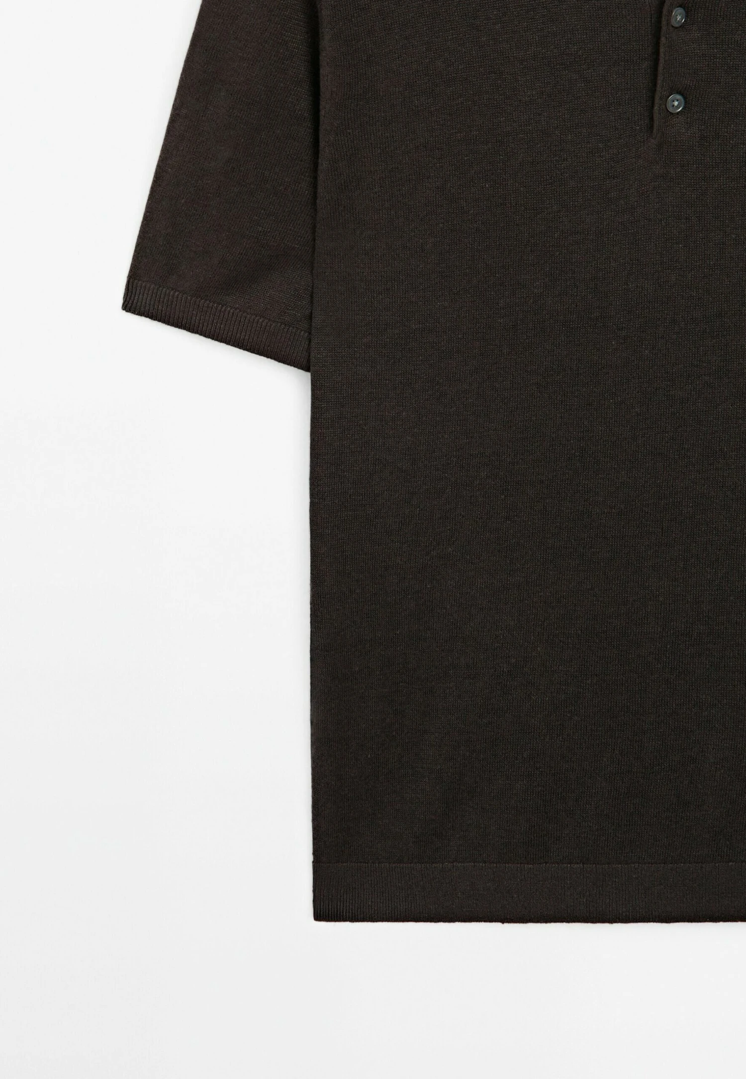 Massimo Dutti WIDE BUTTONED POLO COLLAR - Polo Shirt - Mottled Dark Grey 10 Massimo Dutti WIDE BUTTONED POLO COLLAR - Polo Shirt - Mottled Dark Grey - Image 8