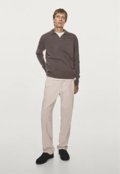 Massimo Dutti V-NECK - Long Sleeved Top - Grey -Massimo Dutti Shop 7267adaa065e49929cc0cc7686d944c4