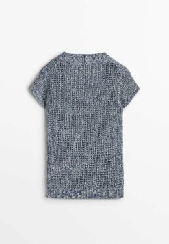 Massimo Dutti Mouliné - Basic T-Shirt - Blue -Massimo Dutti Shop 726c5170a13545bd9334900f5efb233f