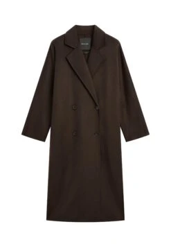 Massimo Dutti LONG DOUBLE-BREASTED - Classic Coat - Brown -Massimo Dutti Shop 7296d5de54d649a6aa561a9a221506b9